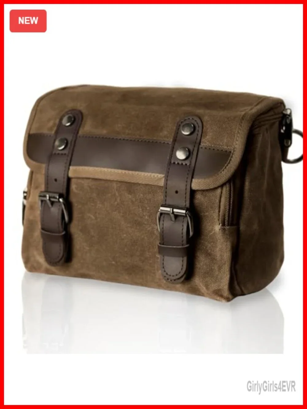 Vintage Canvas Motorcycle Tool Bag Waterproof Messenger Saddle Bag